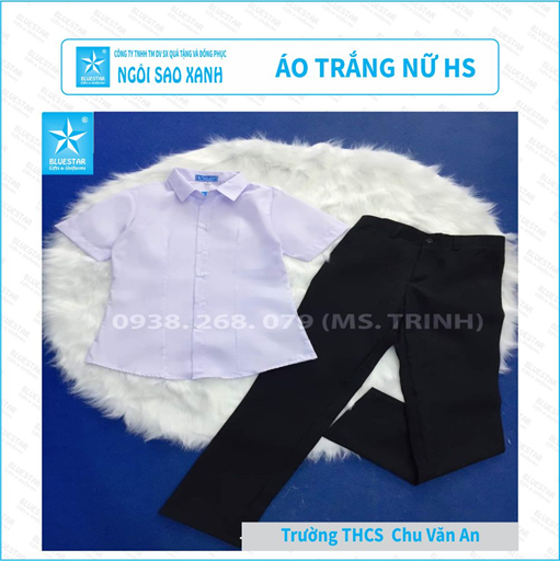 ÁO TRẮNG NỮ HS - THCS CHU VĂN AN